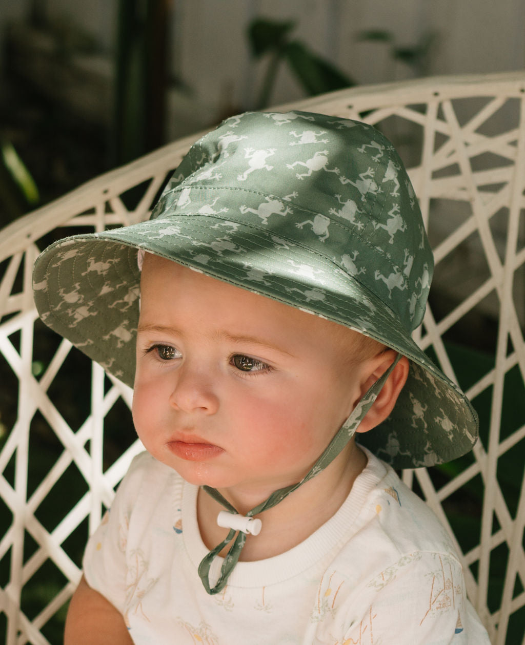 Acorn BABY |Frogs Wide Brim Infant Hat