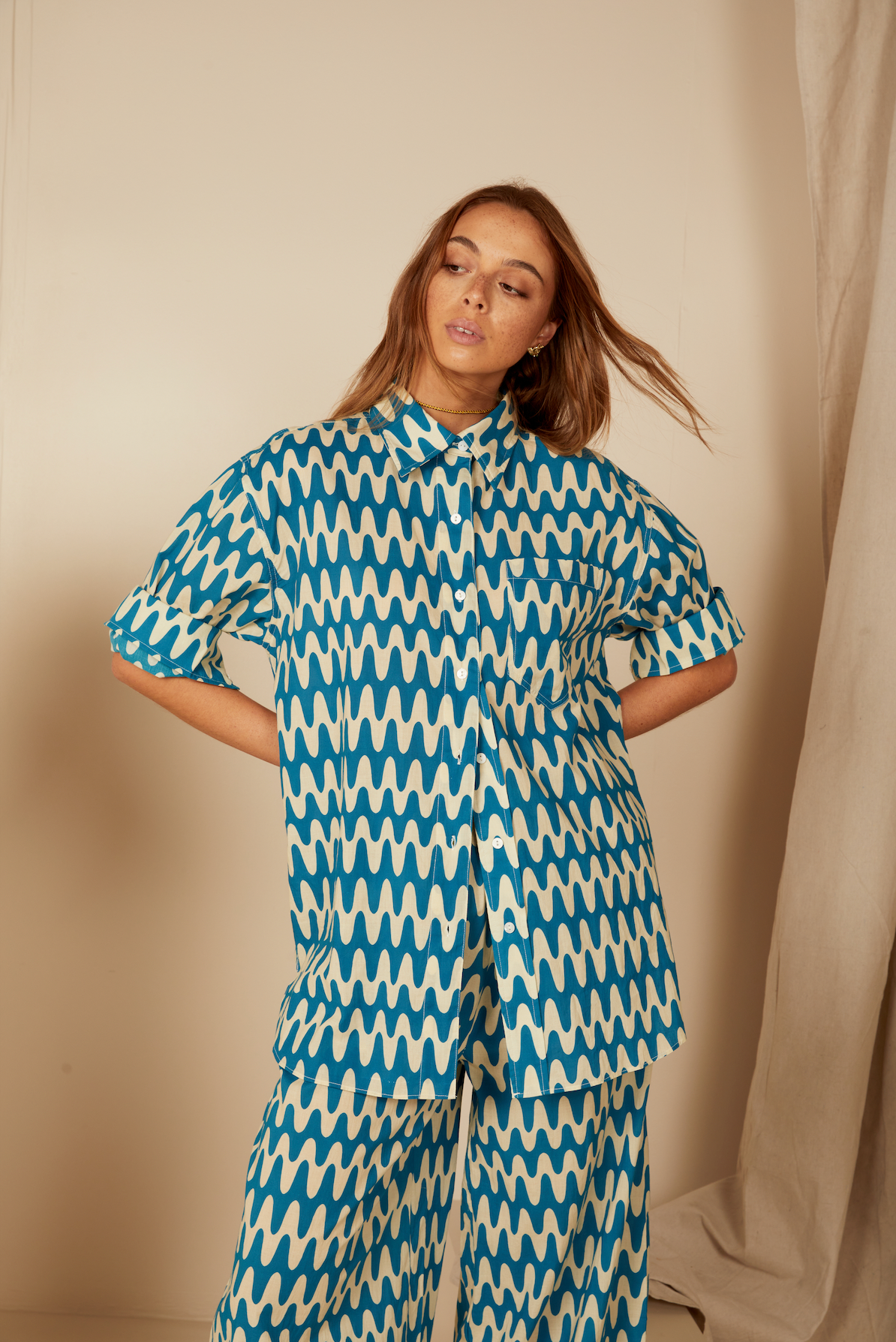 Bohemian Traders | Blue Wave Easy Fit Shirt
