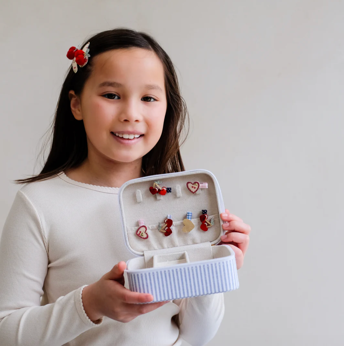 Mimi and Lula | Cherry Jewellery Box- Blue
