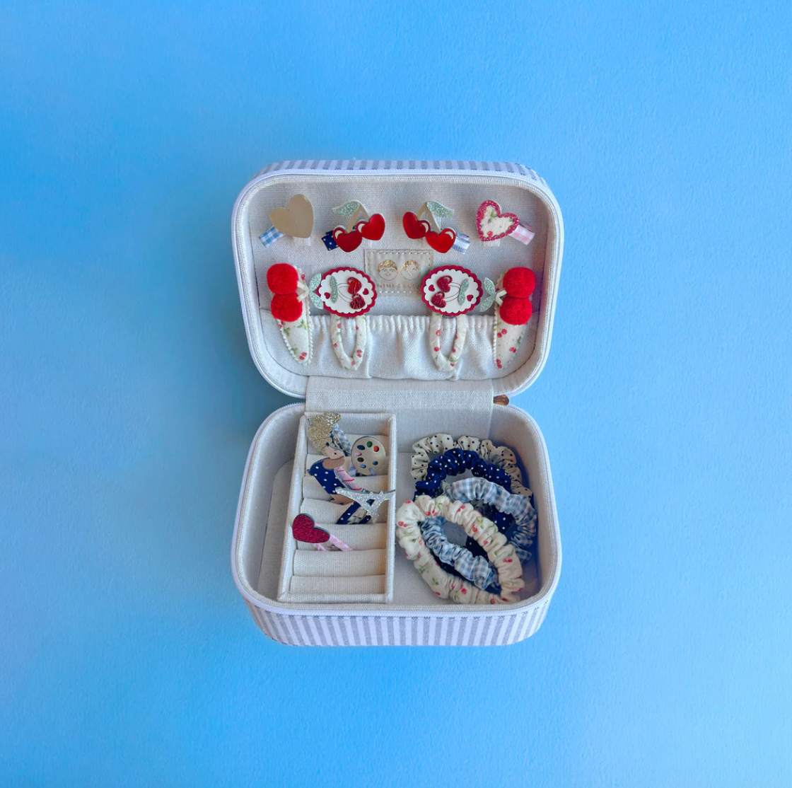 Mimi and Lula | Cherry Jewellery Box- Blue