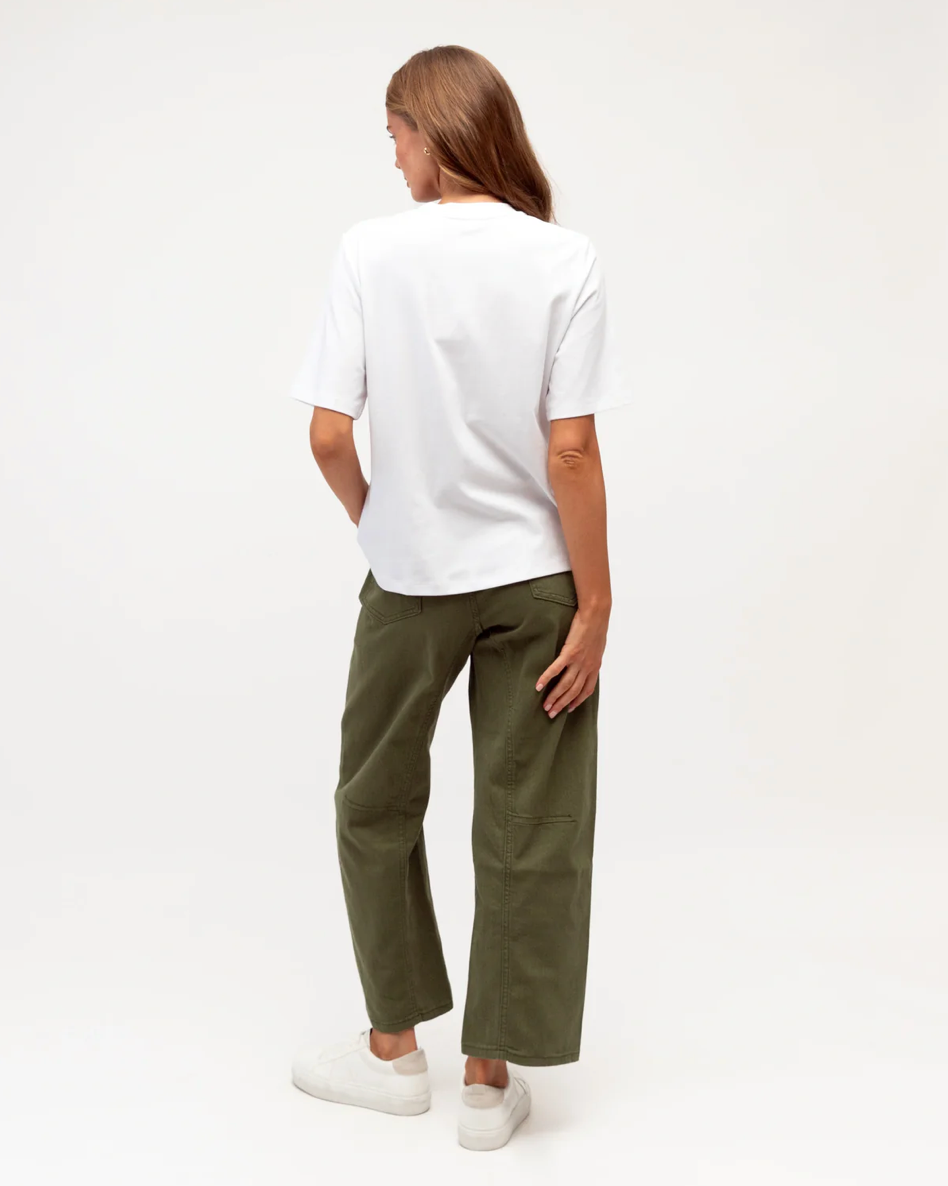 Label of Love | Faded Barrel Leg Jean- Khaki