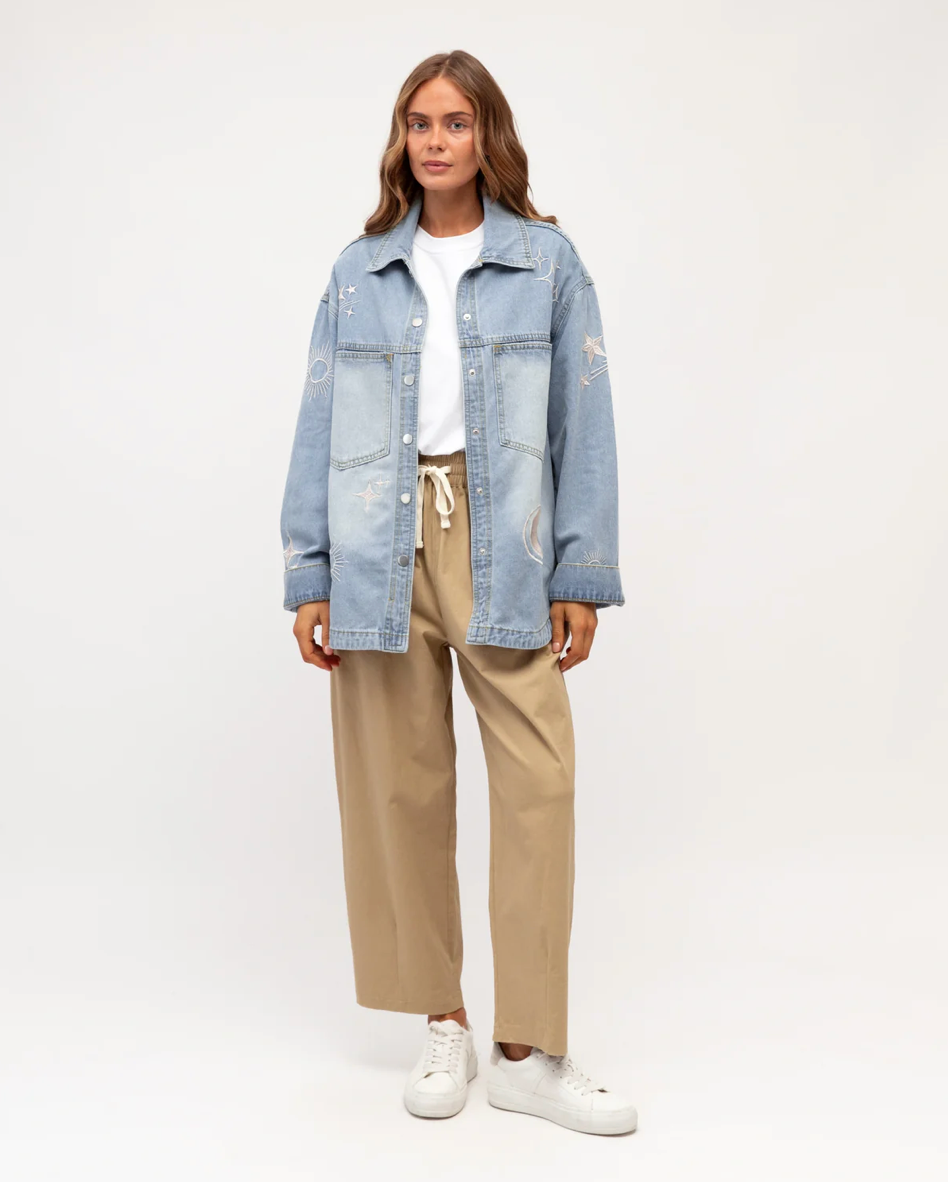 Label of Love | Written in the Stars Shacket- Denim