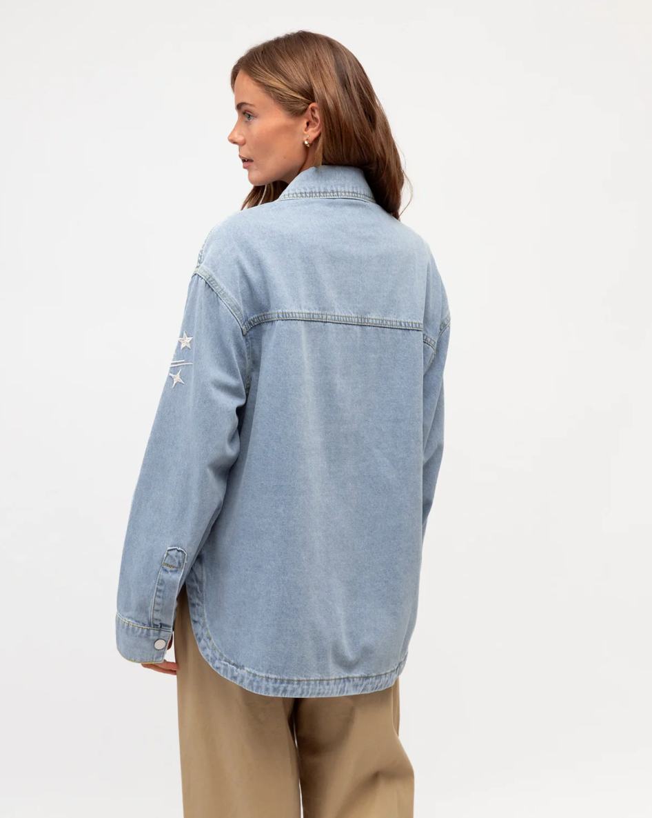 Label of Love | Written in the Stars Shacket- Denim