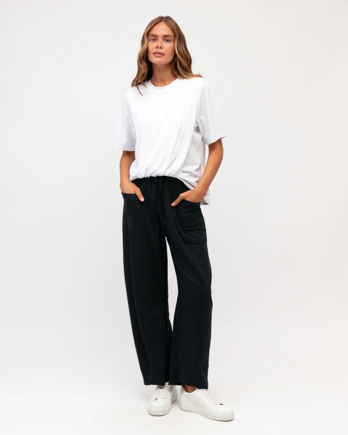 Label of Love | Barrel Leg Trackpant- Navy