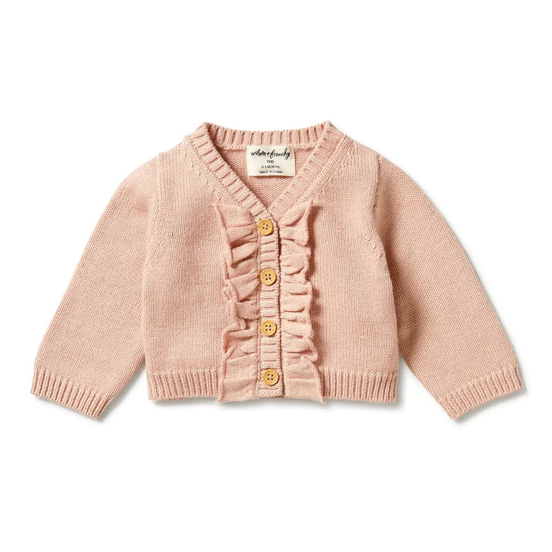 Wilson & Frenchy | Rose knitted ruffle cardigan