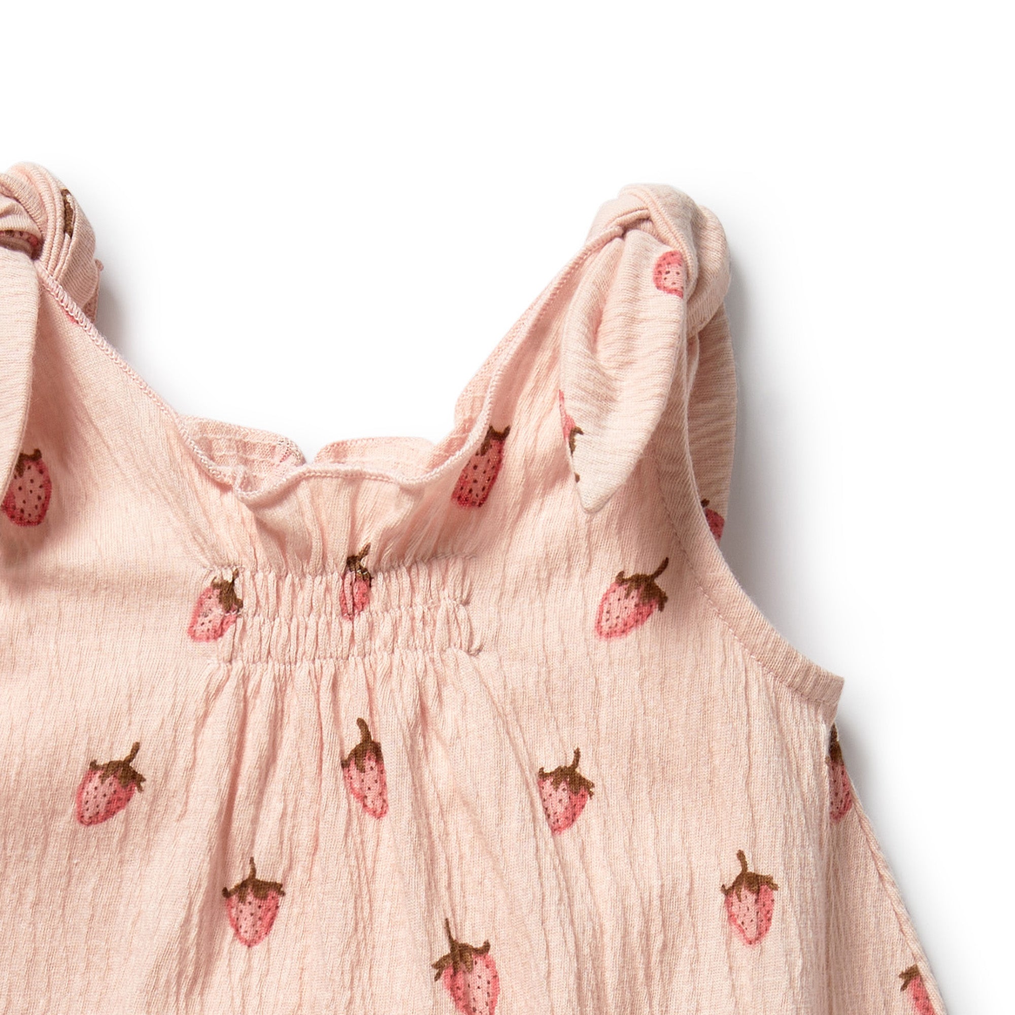 Wilson & Frenchy | Strawberry Kisses organic Tie Playsuit