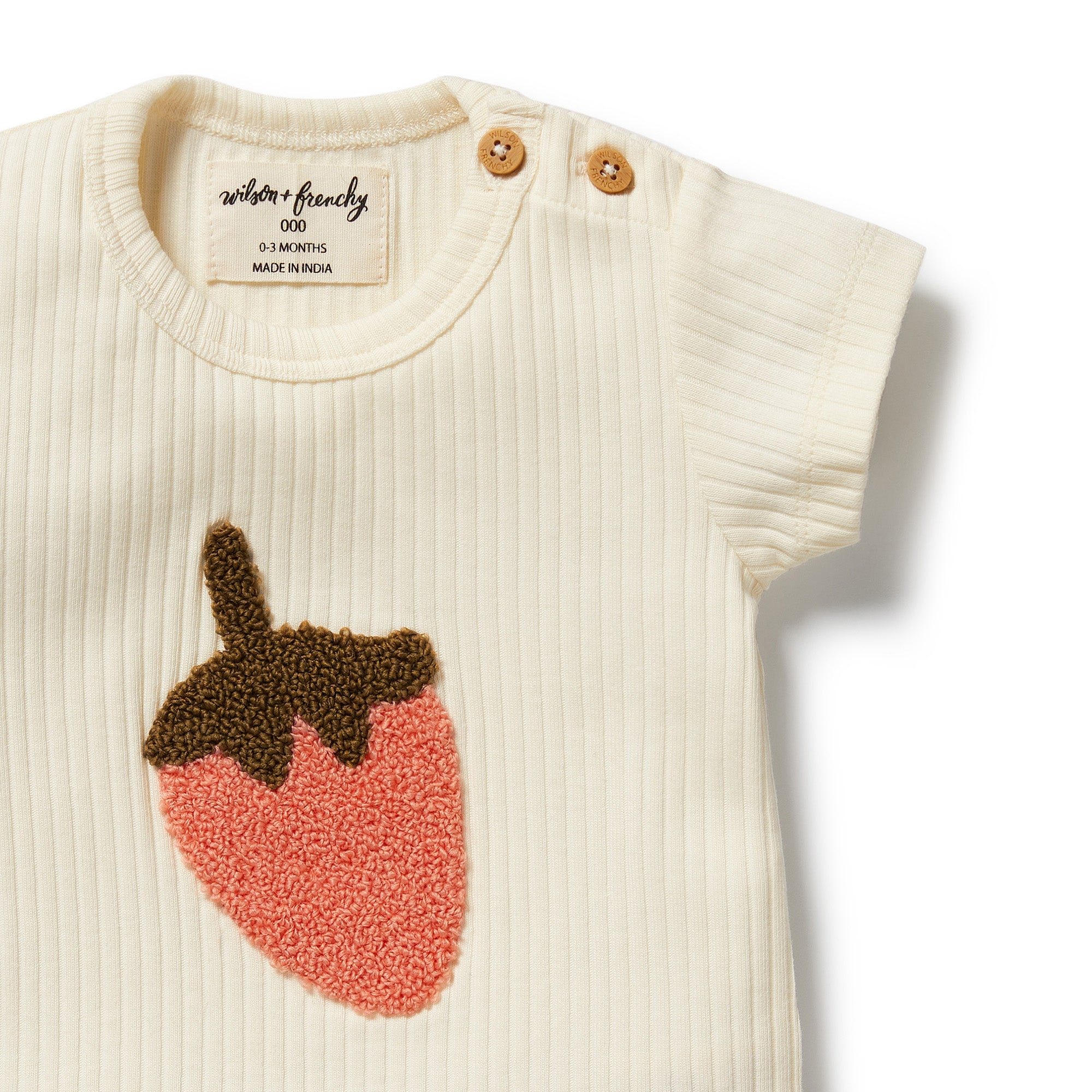 Wilson & Frenchy | Strawberry Kisses Embroidered Organic Tee