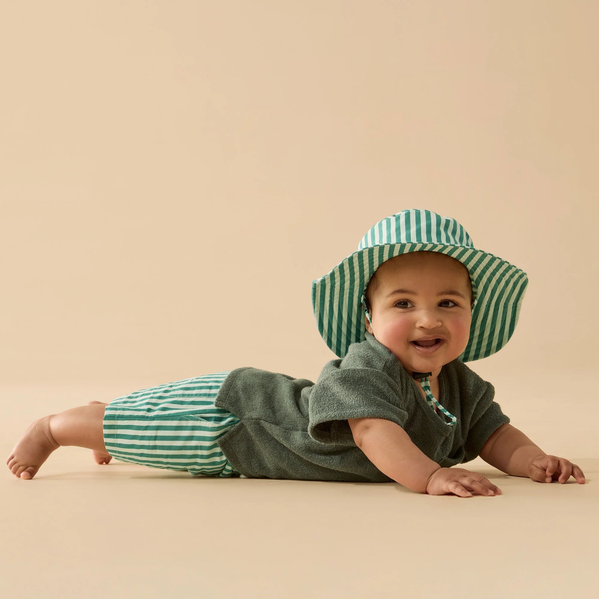Wilson & Frenchy | Green Bean Stripe Swim Board Short