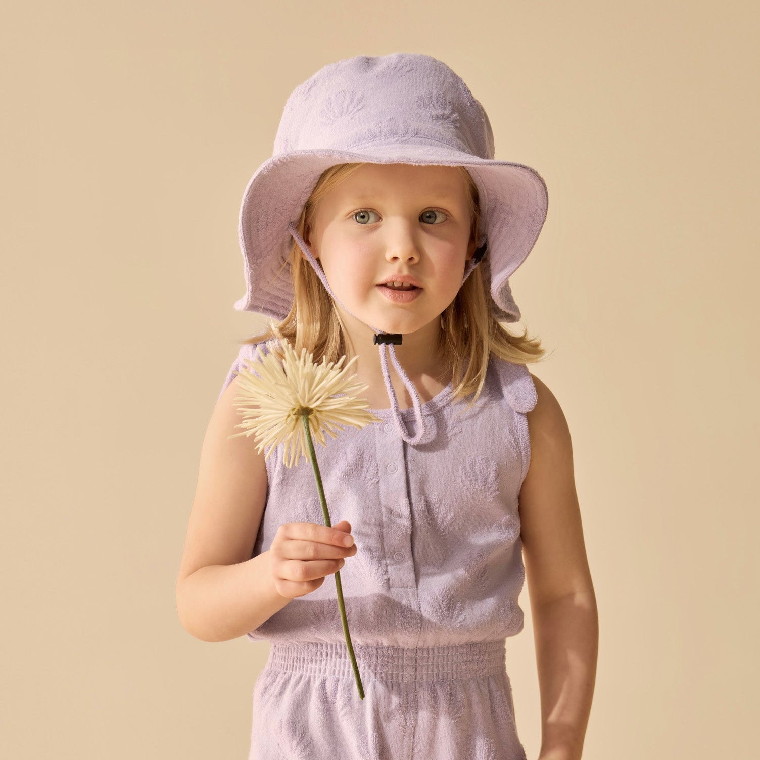Wilson & Frenchy | Lavender Shells Organic Terry Sun Hat