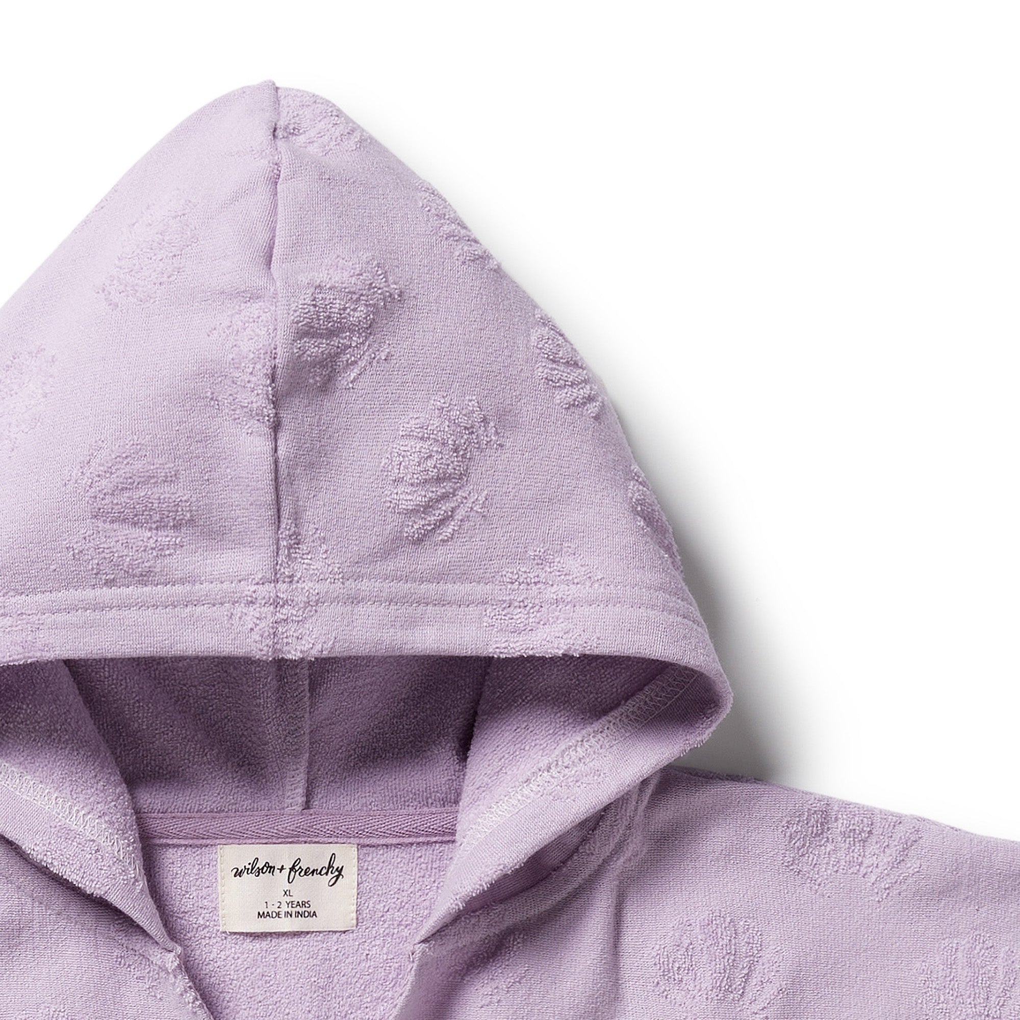 Wilson & Frenchy | Lavender Shells Organic Terry Hooded Poncho