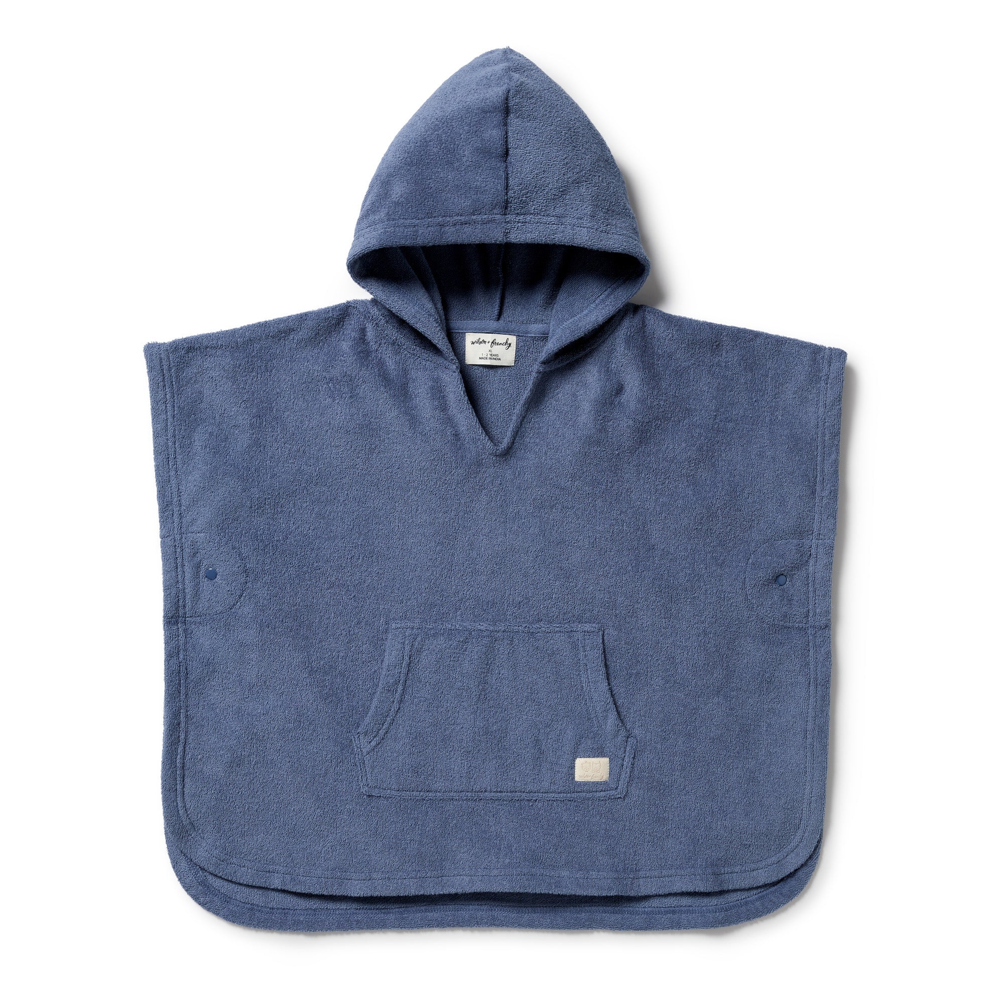 Wilson & Frenchy | Deep Blue Organic Terry Hooded Poncho