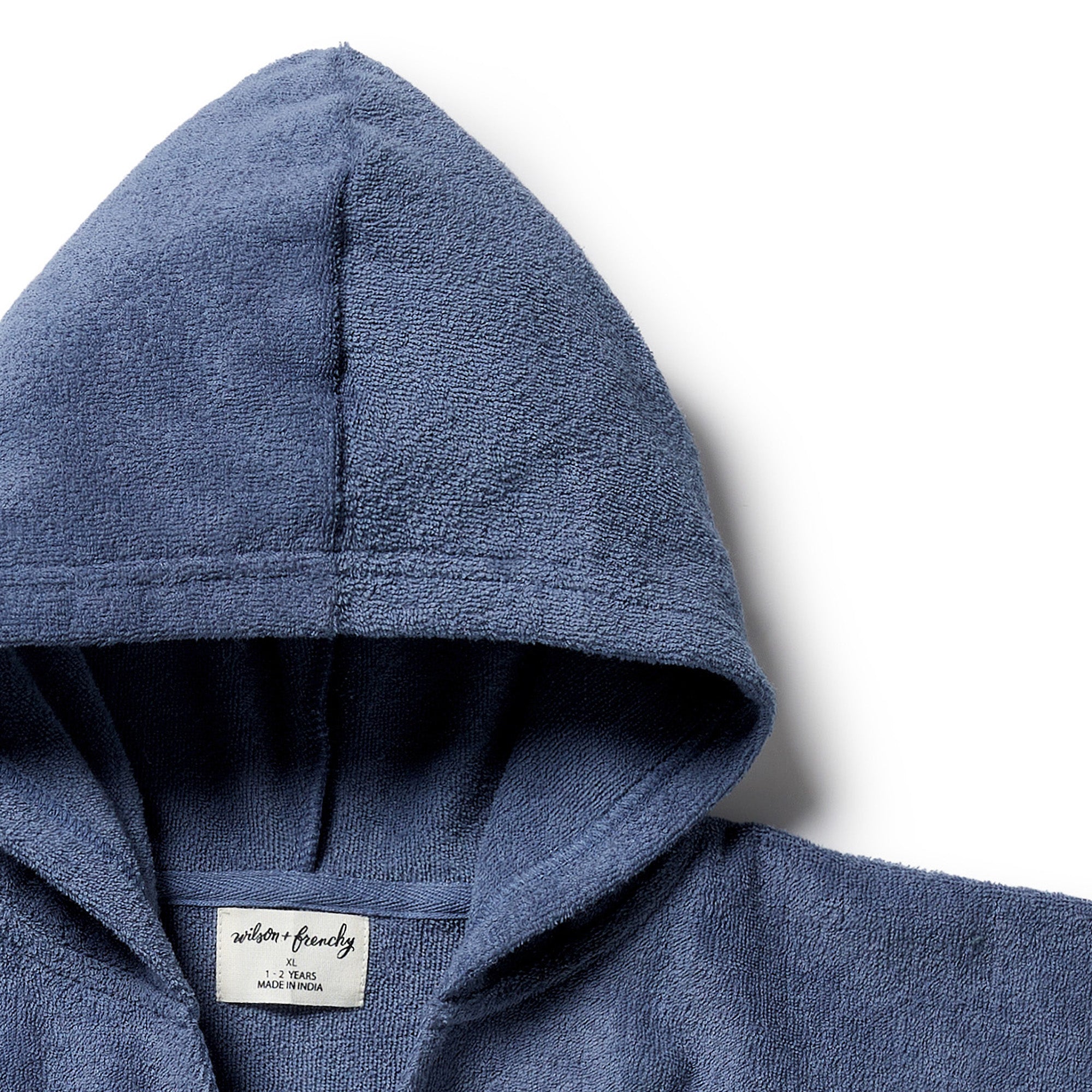 Wilson & Frenchy | Deep Blue Organic Terry Hooded Poncho