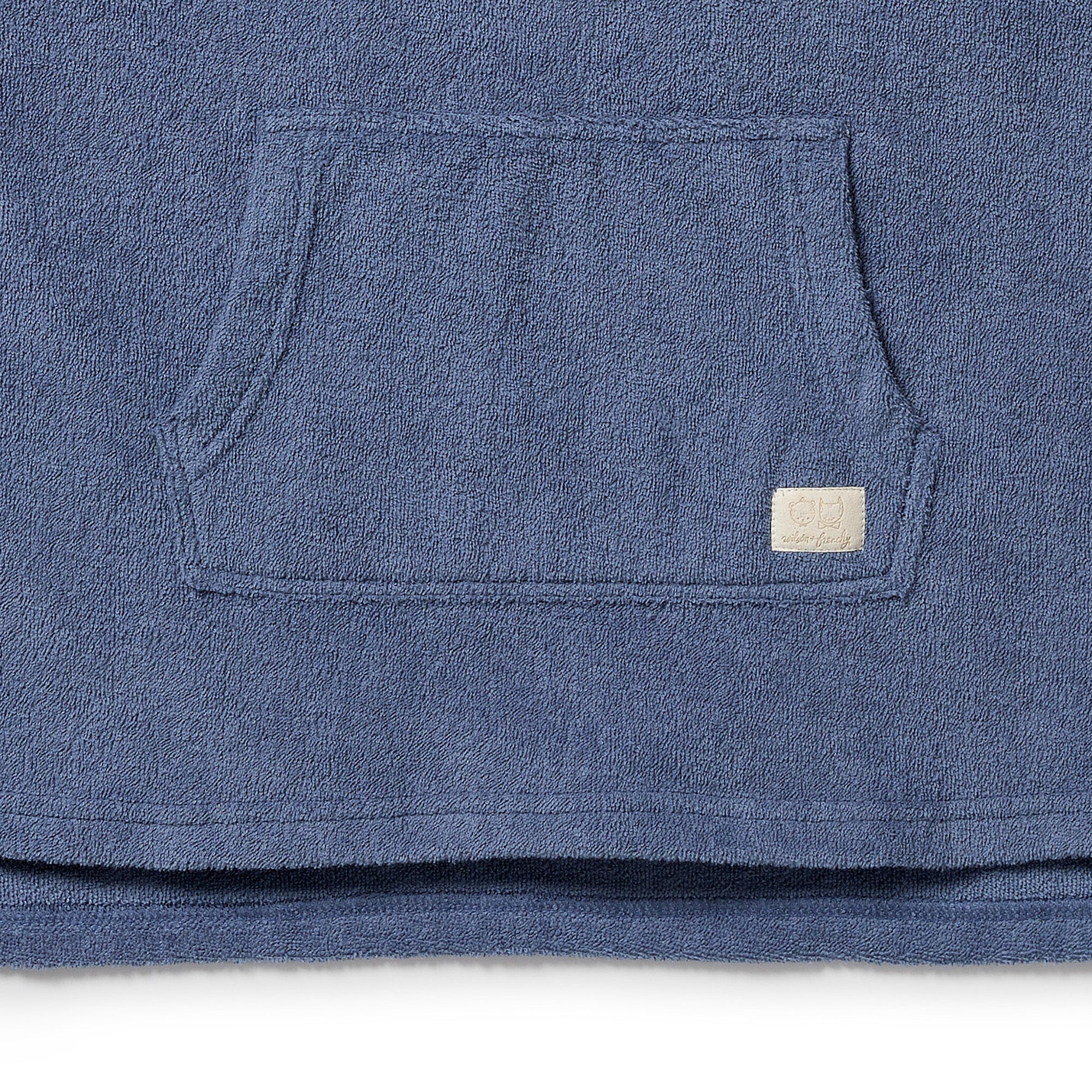 Wilson & Frenchy | Deep Blue Organic Terry Hooded Poncho