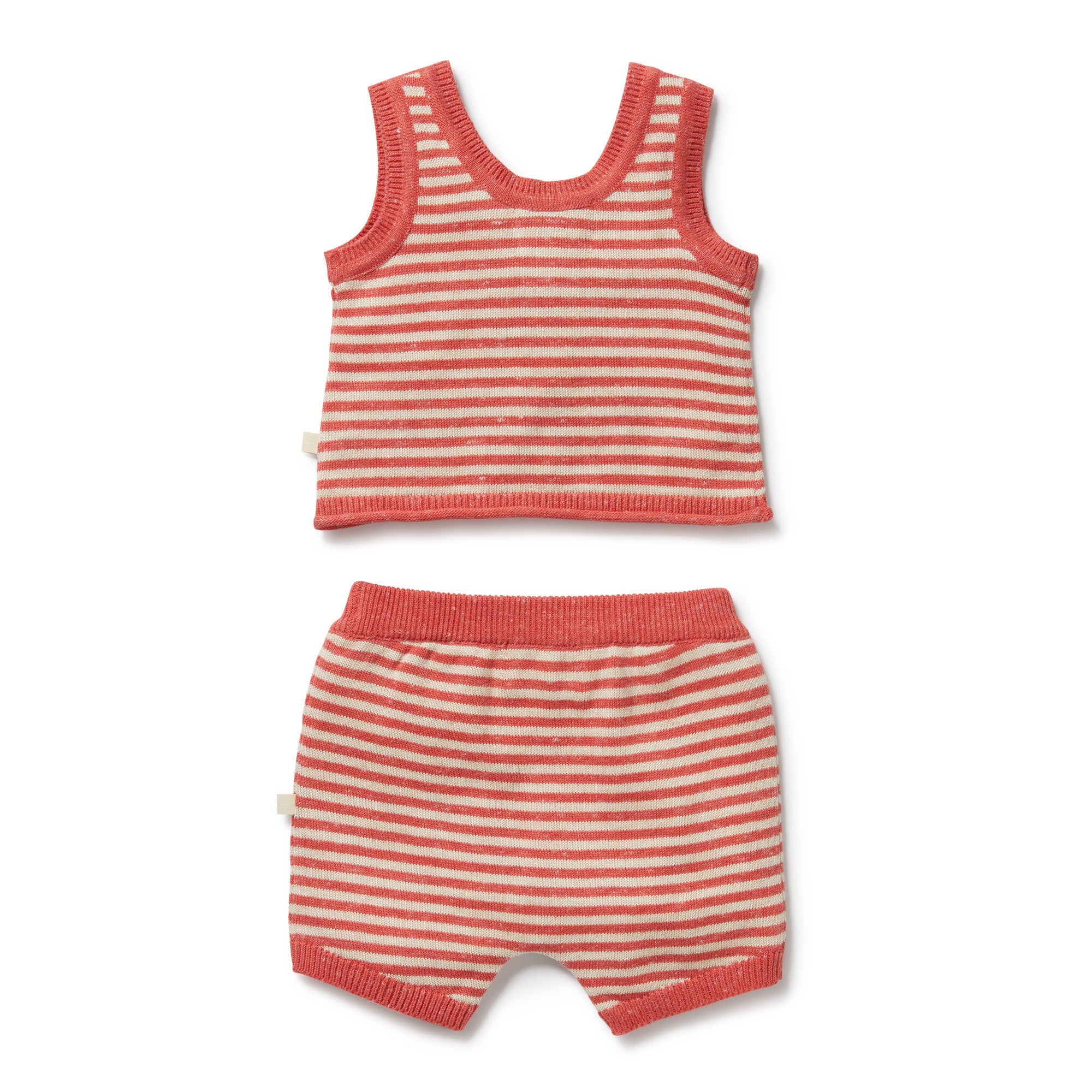 Wilson & Frenchy | Strawberry Swirl Organic Knitted Stripe Set
