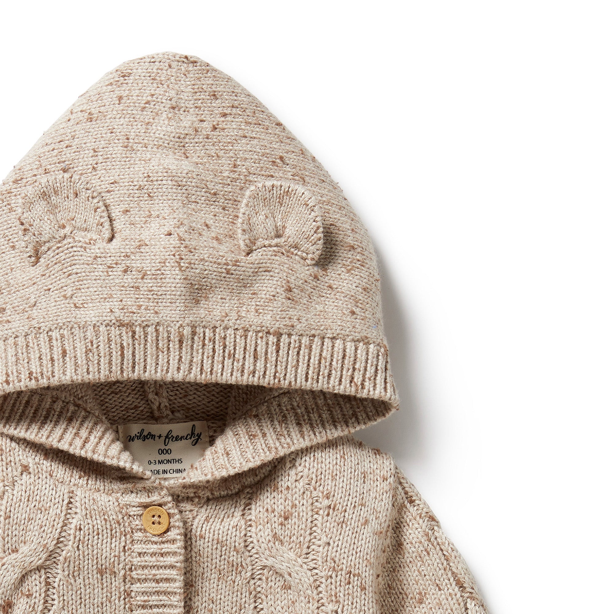 Wilson & Frenchy | Almond Fleck Knitted Cable Jacket