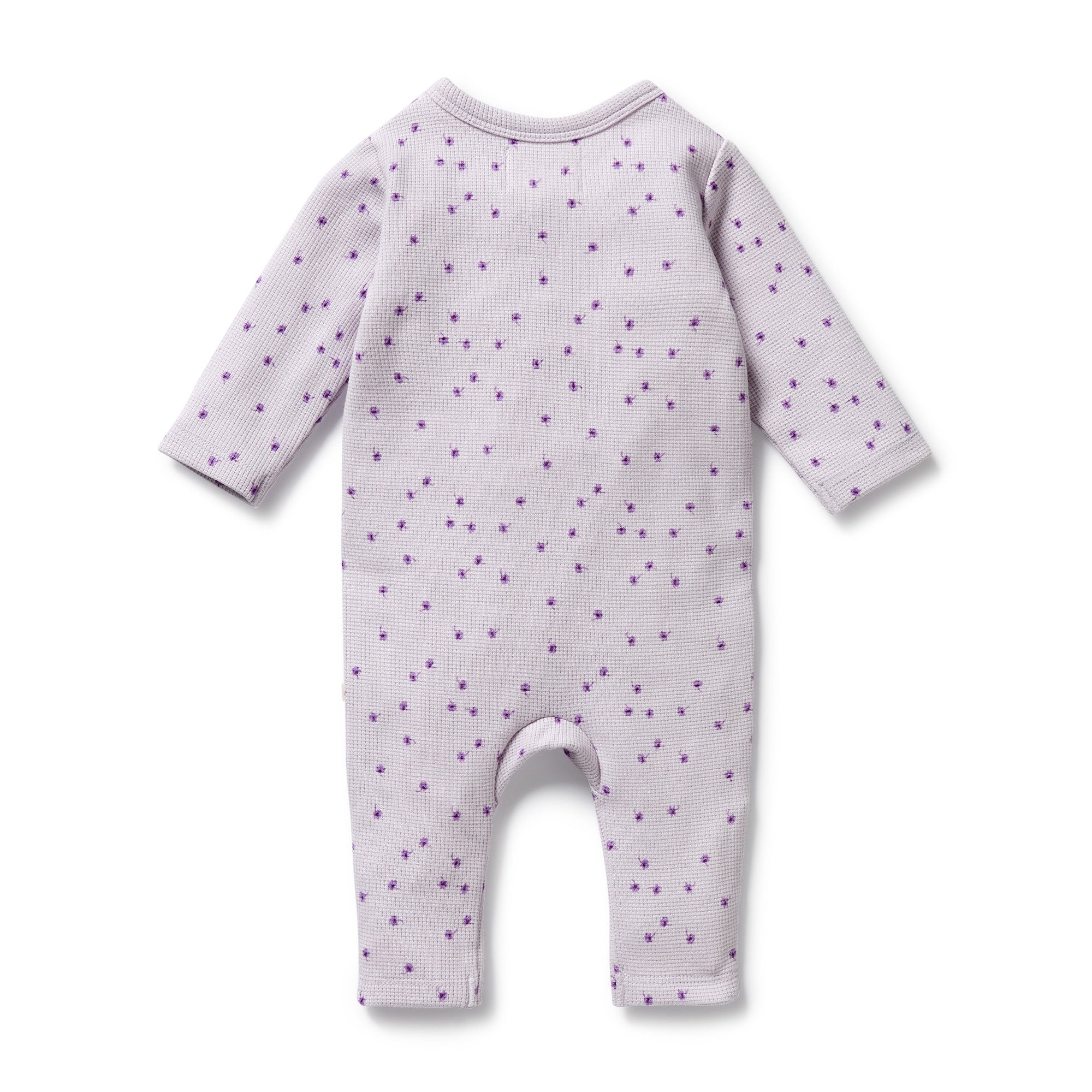 Wilson & Frenchy | Lulu Daisy Organic Waffle Ruffle Zipsuit