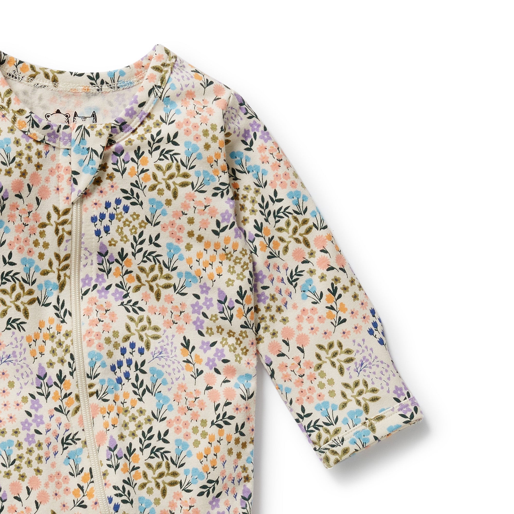 Wilson & Frenchy | Tiny Bloom Organic Zipsuit with Feet