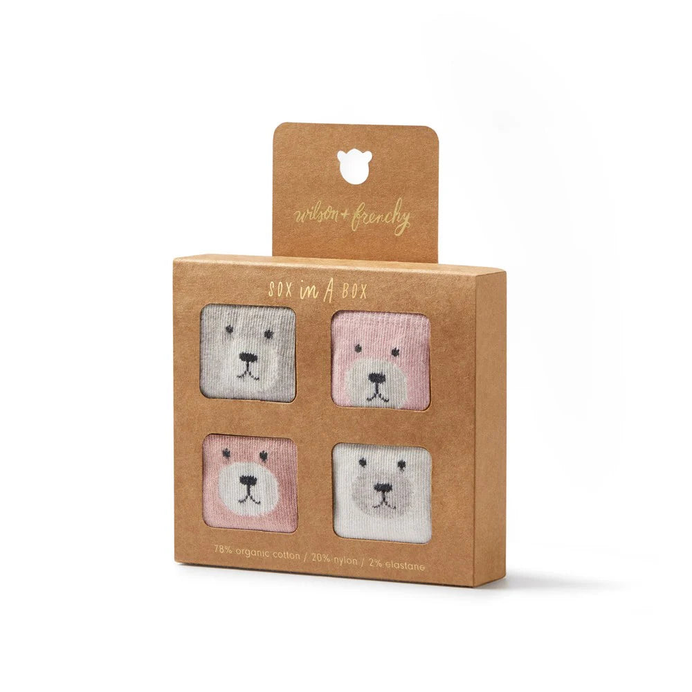 Wilson & Frenchy | Pink Organic 4 Pack Baby Socks