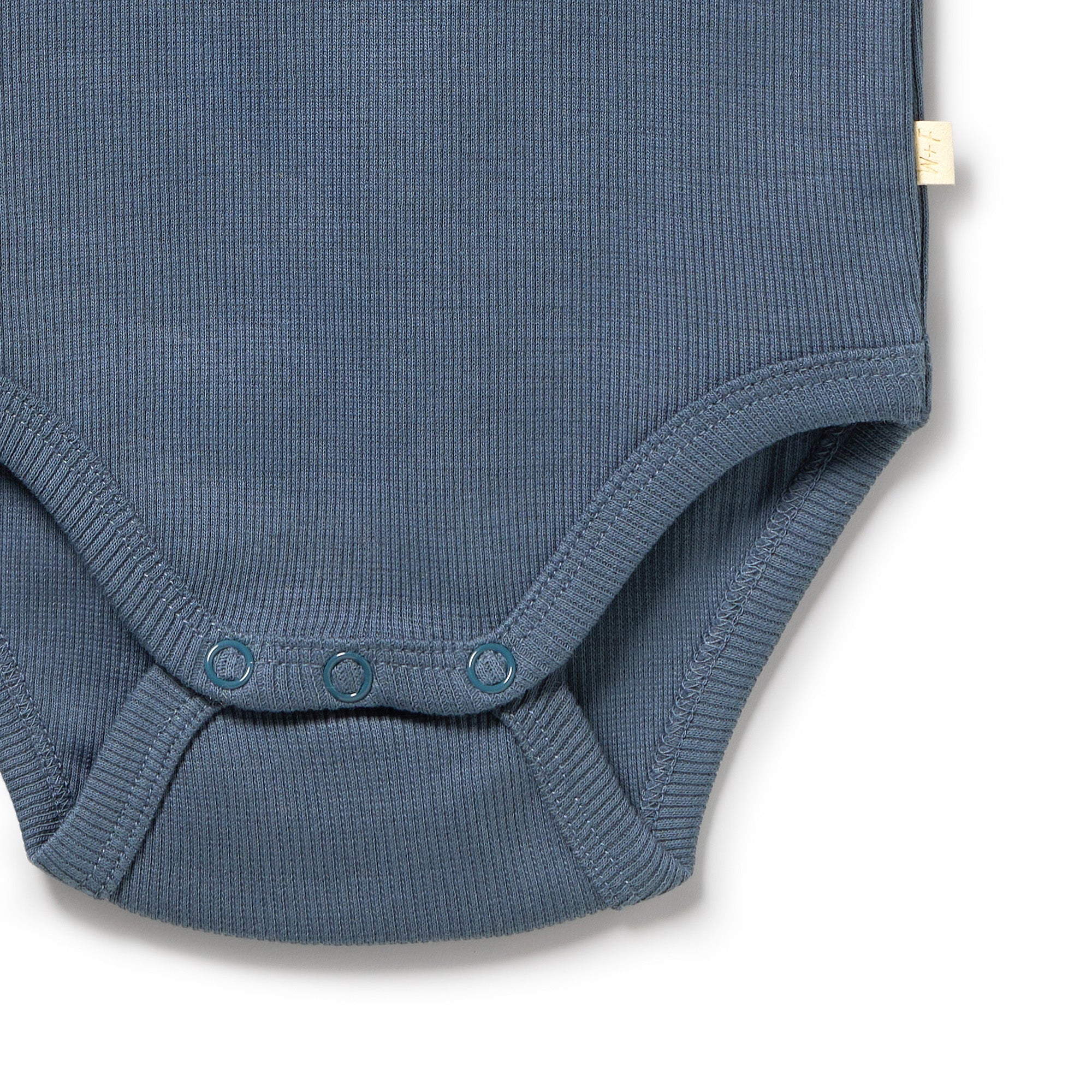 Wilson & Frenchy | Twilight Blue Organic Rib Long Sleeved Bodysuit
