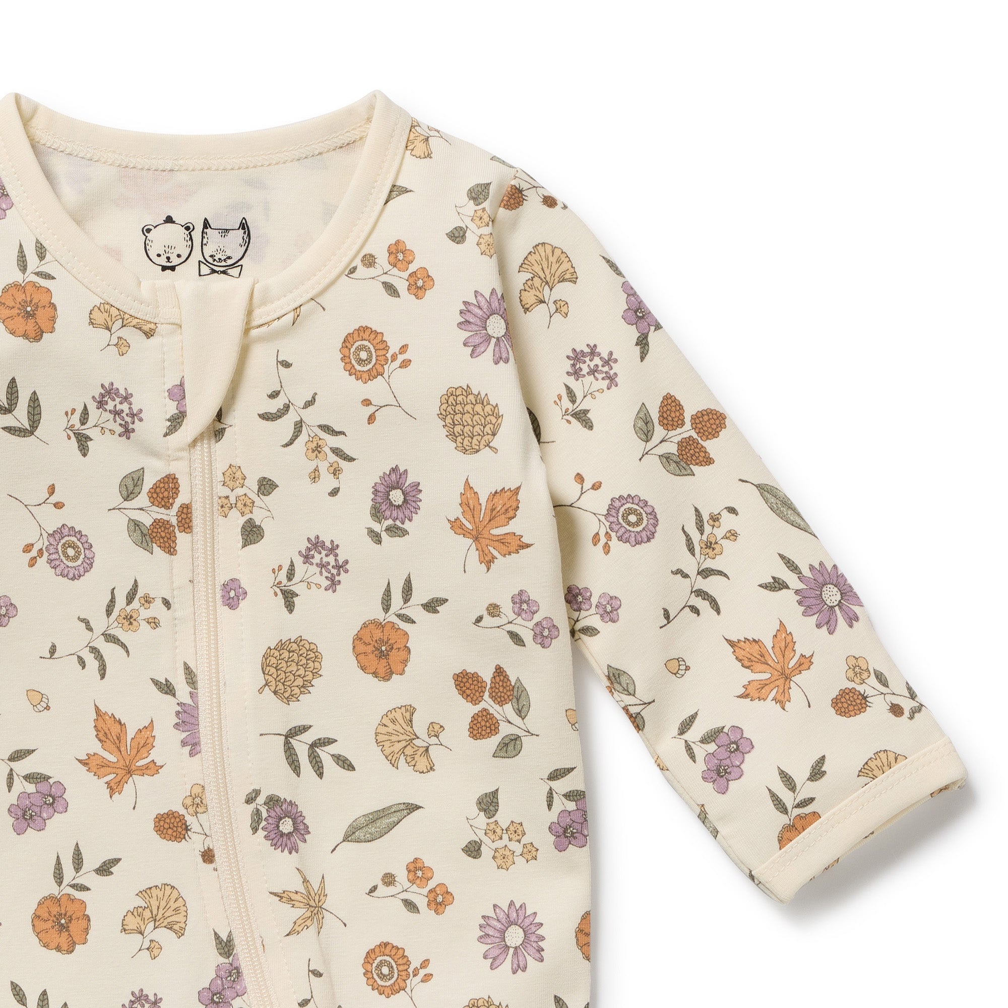 Wilson & Frenchy | Maple Glow Organic Zipsuit with Feet