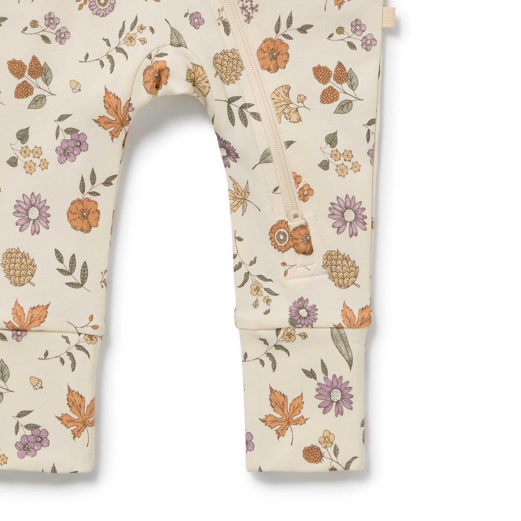 Wilson & Frenchy | Maple Glow Organic Zipsuit with Feet