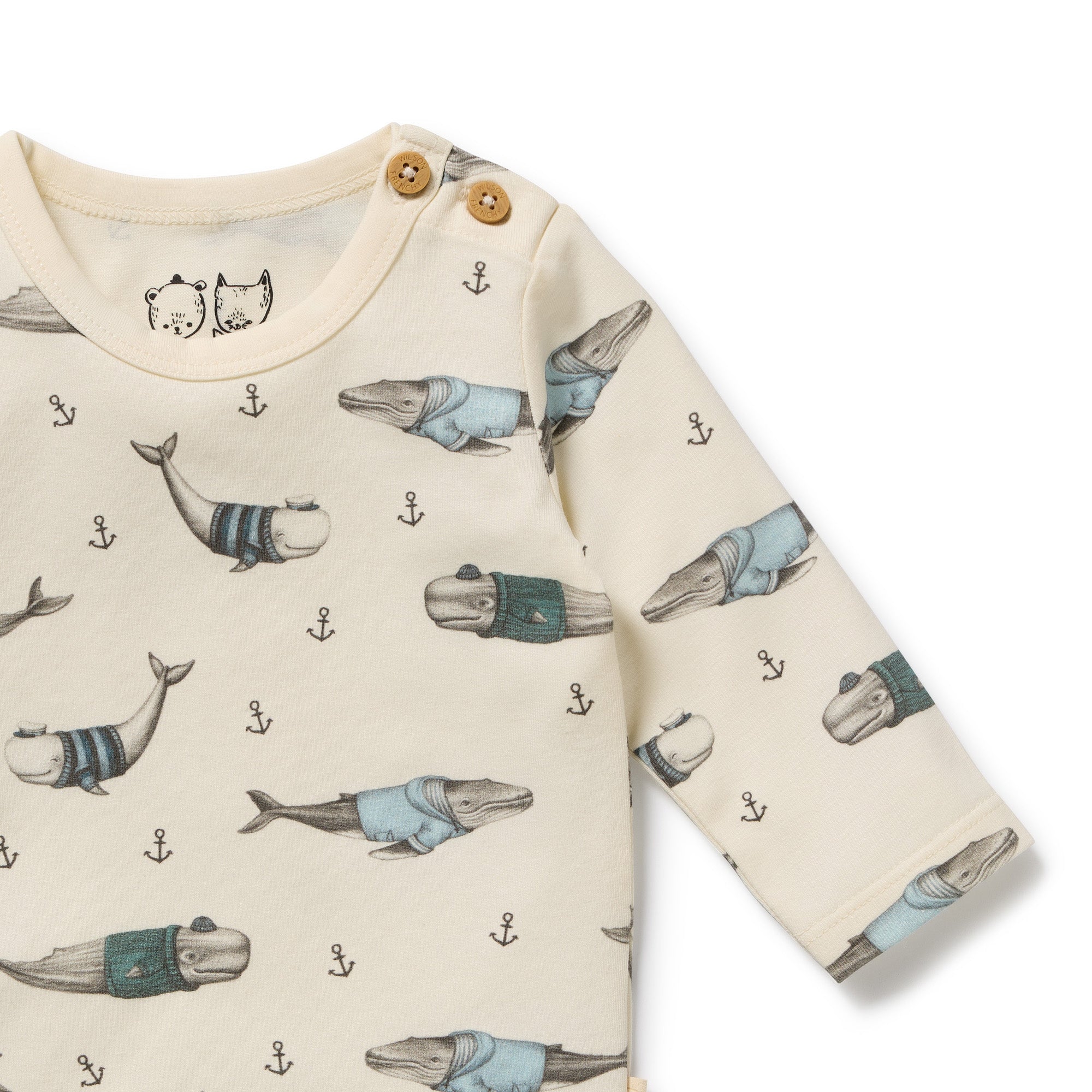 Wilson & Frenchy | Woolly Whales Organic Bodysuit