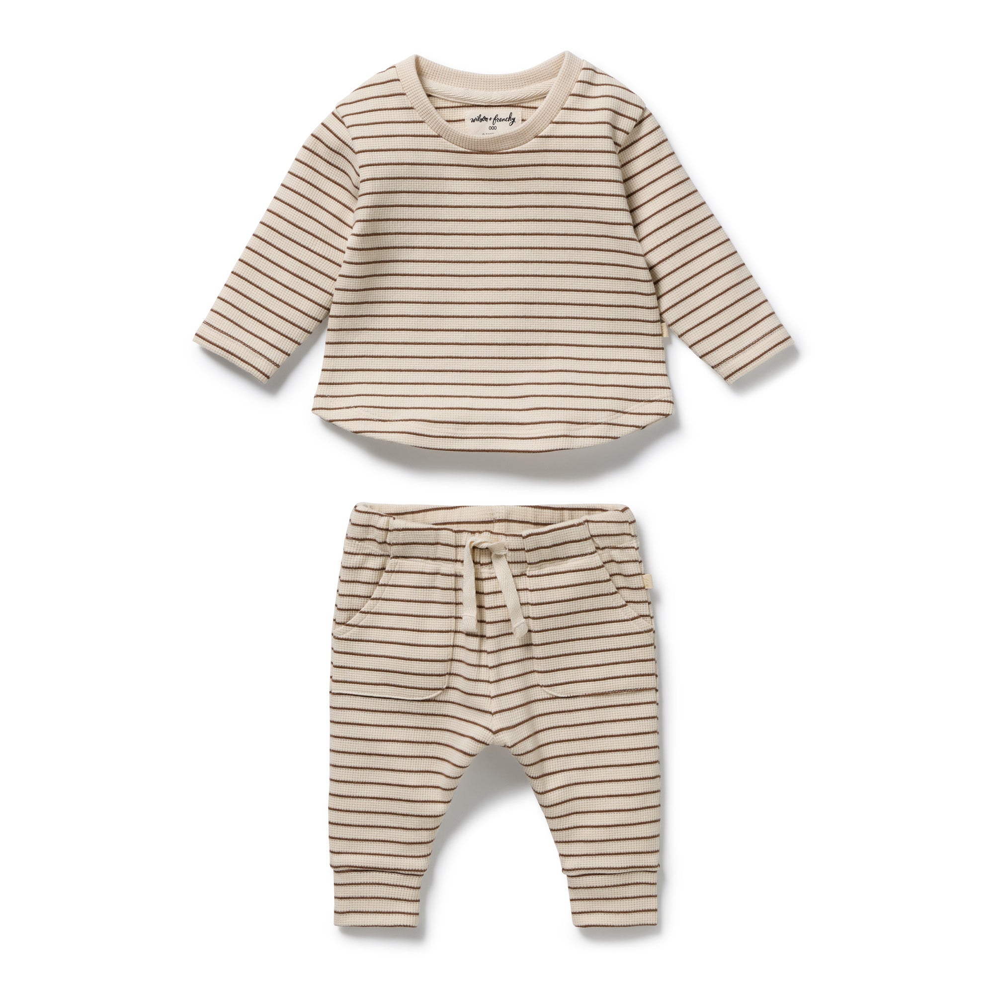 Wilson & Frenchy | Nutmeg Stripe Organic Waffle Set