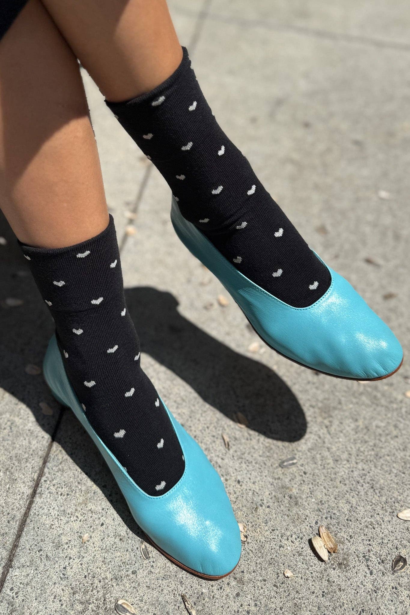 Le Bon Shoppe Heart Sneaker Socks, cotton-blend no-dig ankle sock for sneakers