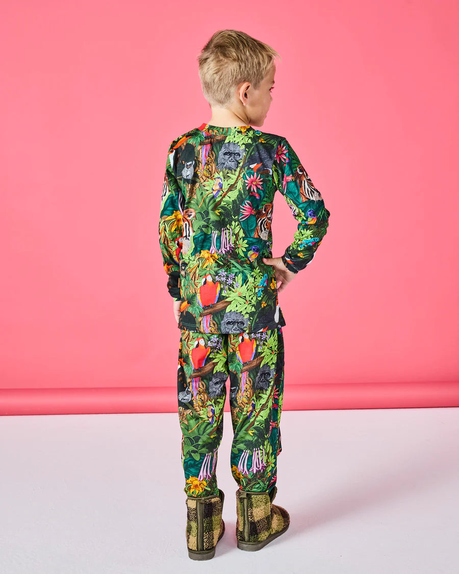 Kip & Co KIDS | Jungle Life Kids Organic Cotton Long Sleeve Pyjama Set