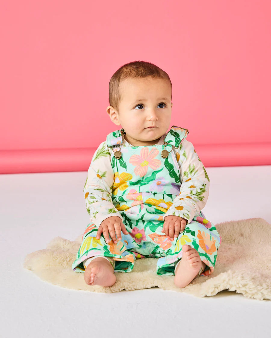 Kip & Co BABY | Popping Flowers Quilted Overalls