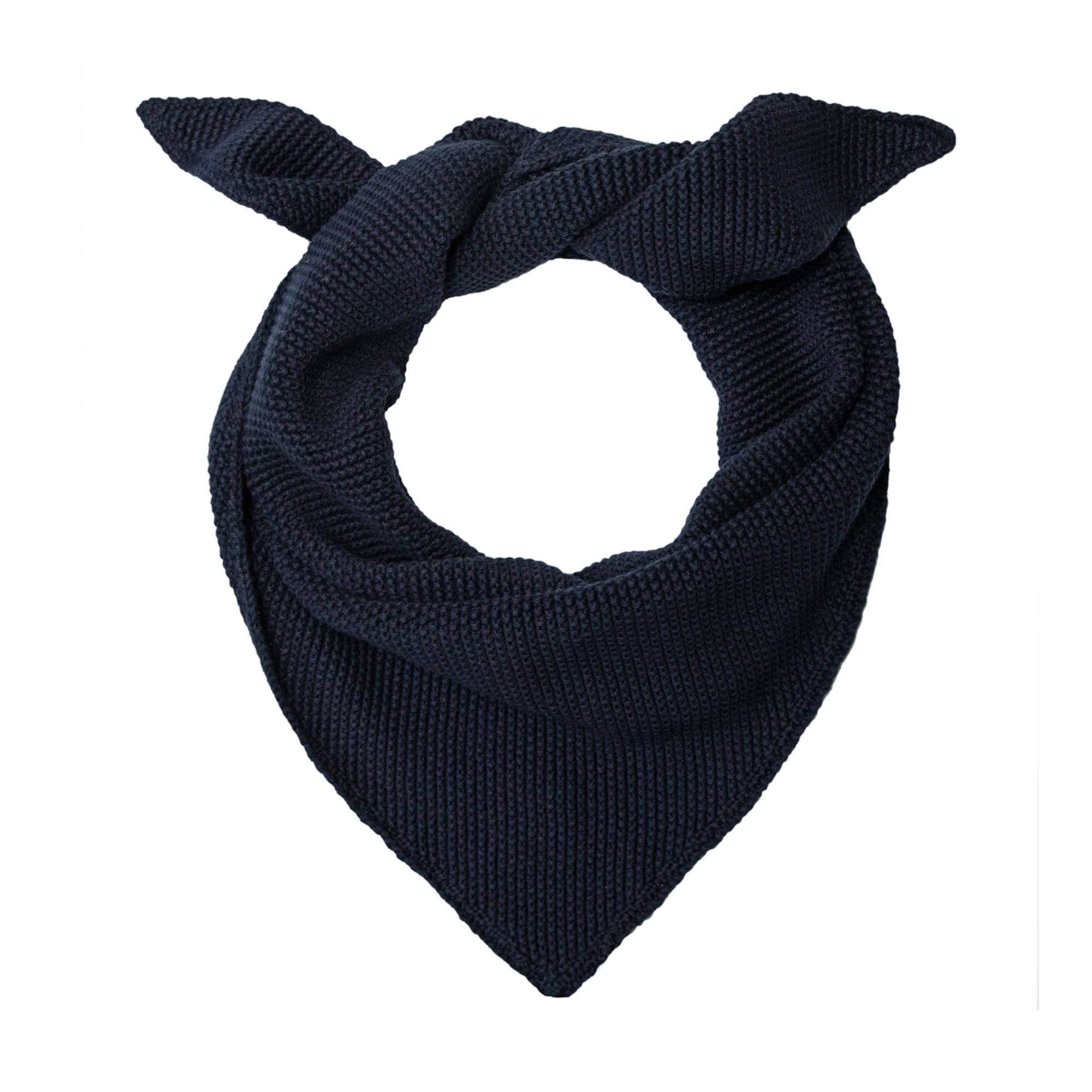 Paul James Knitwear | Cotton Textured Neckerchief- Navy