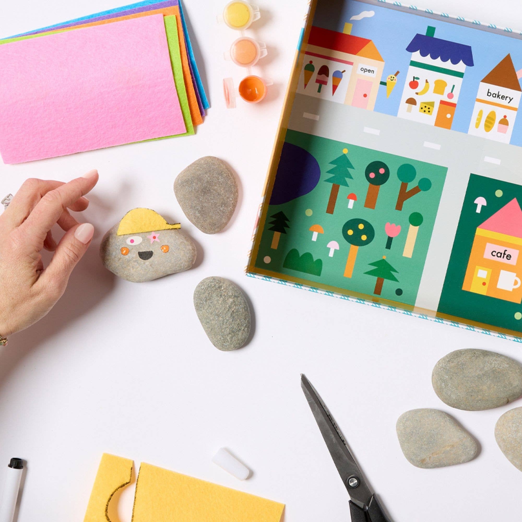 Journey Of Something | Kids Rock Painting Kit - Cool Faces