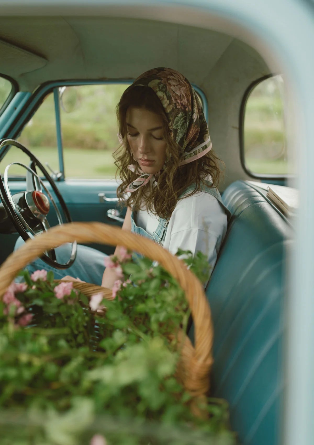 FAR MER by Whitney | Bloom silk bandanna