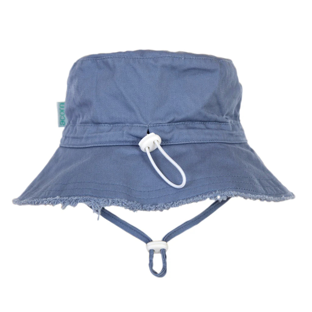 Acorn | Blue Frayed Bucket Hat
