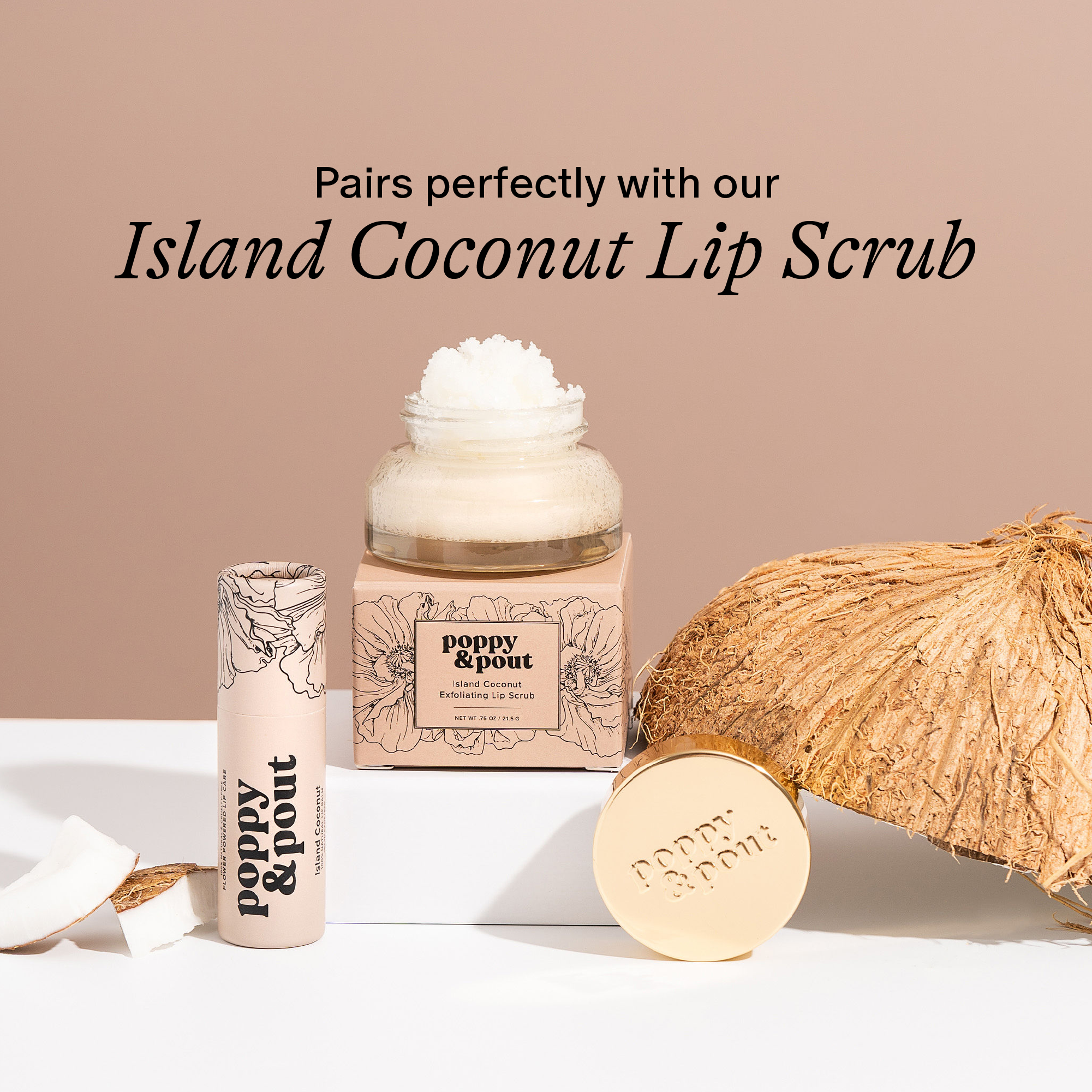 Poppy & Pout | Lip Balm- Island Coconut