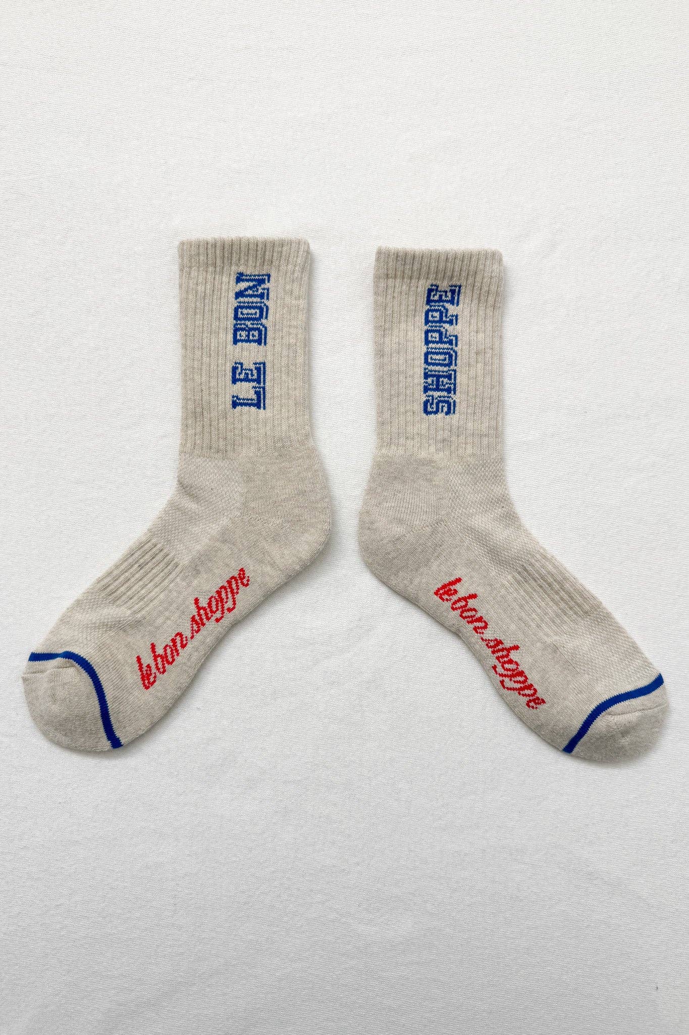 Le Bon Shoppe Preppy Socks, cotton-blend crew sock with arch support band
