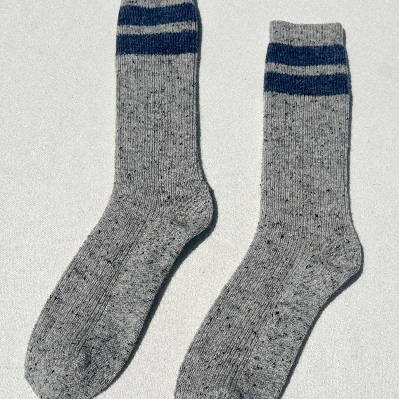 Le Bon Shoppe Snow Varsity Socks, calf-length sock made in South Korea
