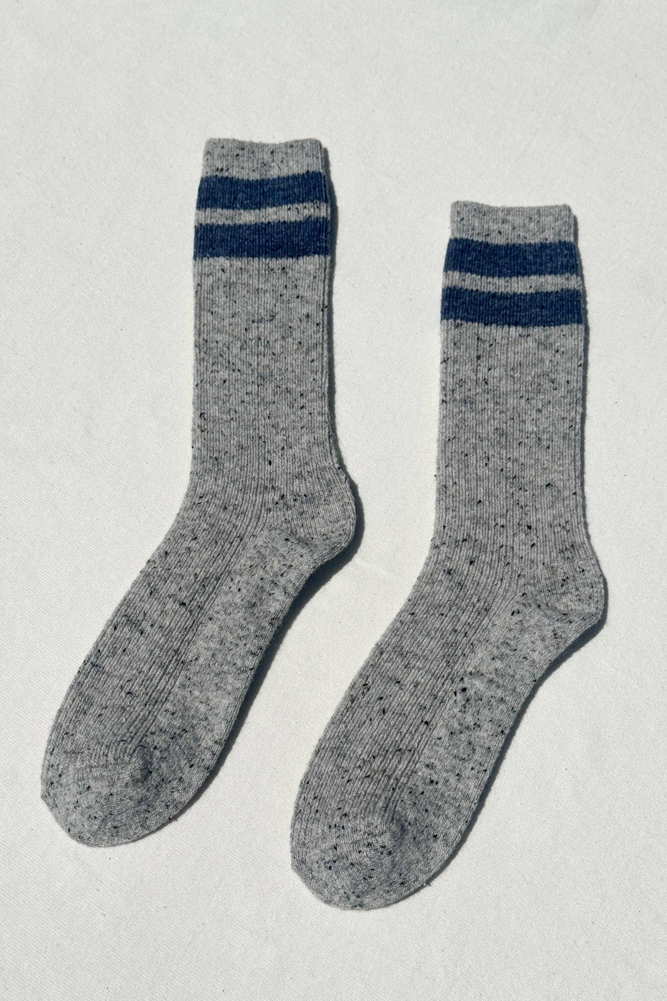 Le Bon Shoppe Snow Varsity Socks, calf-length sock made in South Korea