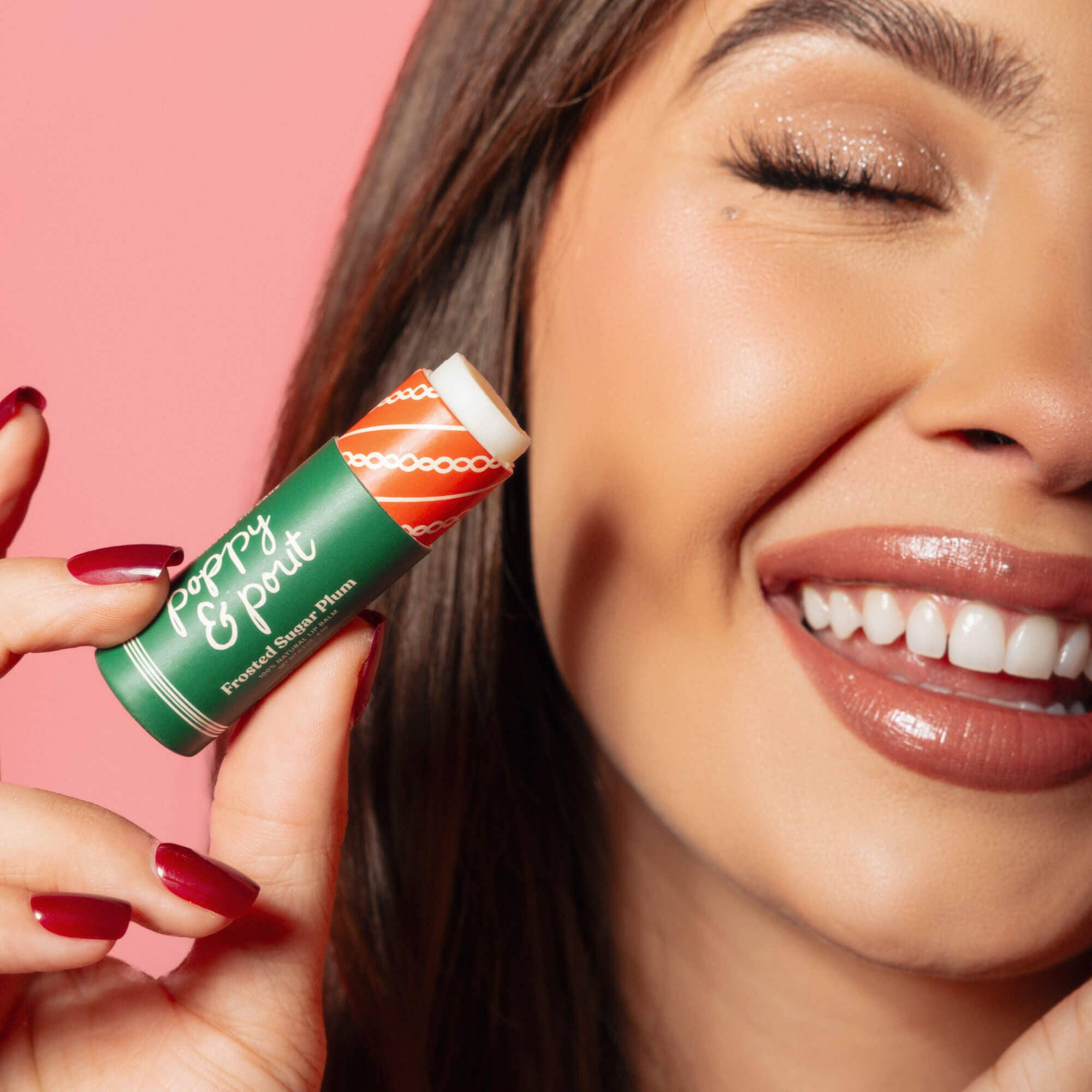 Poppy & Pout | Limited Edition Holiday Lip Balm- Frosted Sugar Plum
