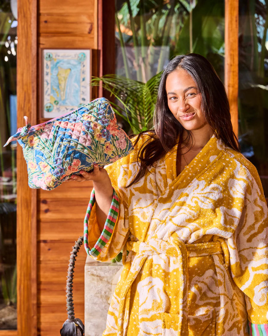 Kip & Co x Anna Spiro HOME | Gladiolus Quilted Cotton Toiletry Purse
