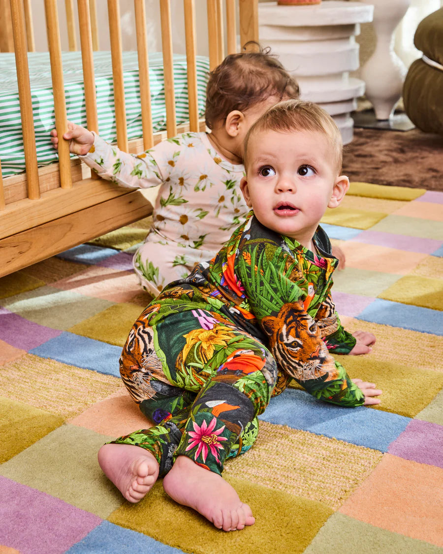 Kip & Co BABY | Jungle Life Organic Long Sleeve Zip Romper
