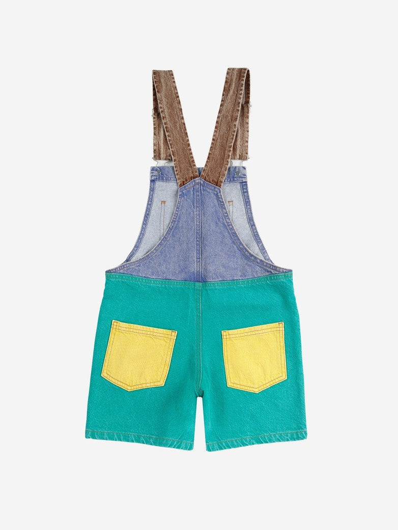 Bobo Choses | Smiling Colour Block Denim Dungaree