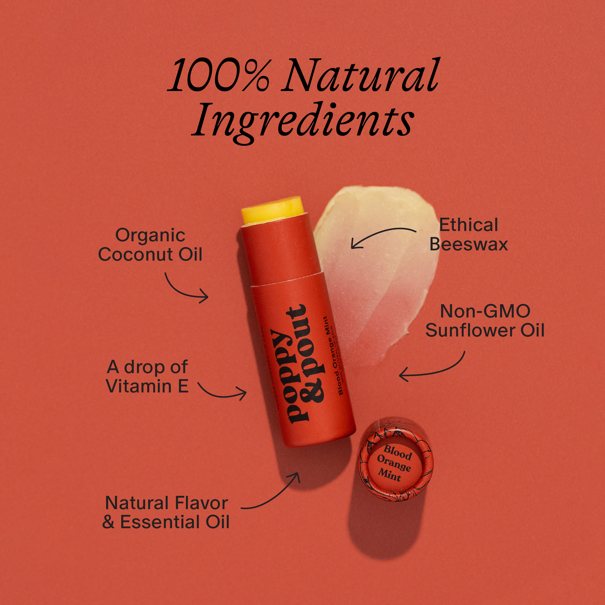 Poppy & Pout | Lip Balm-Blood Orange Mint