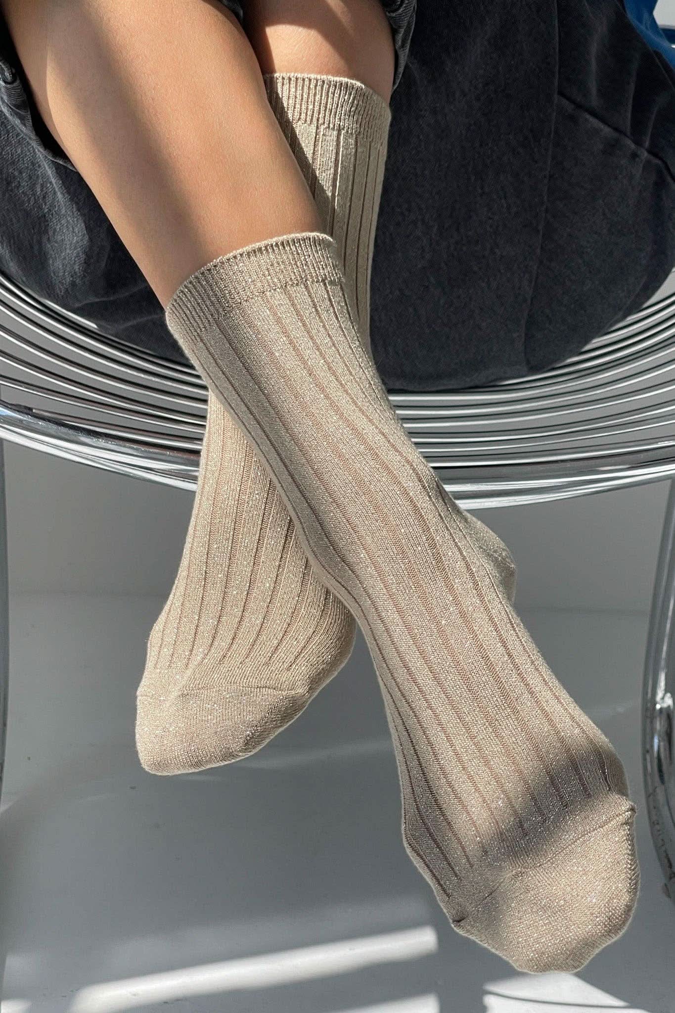 Le Bon Shoppe | Her Socks - Modal Lurex Ash Glitter