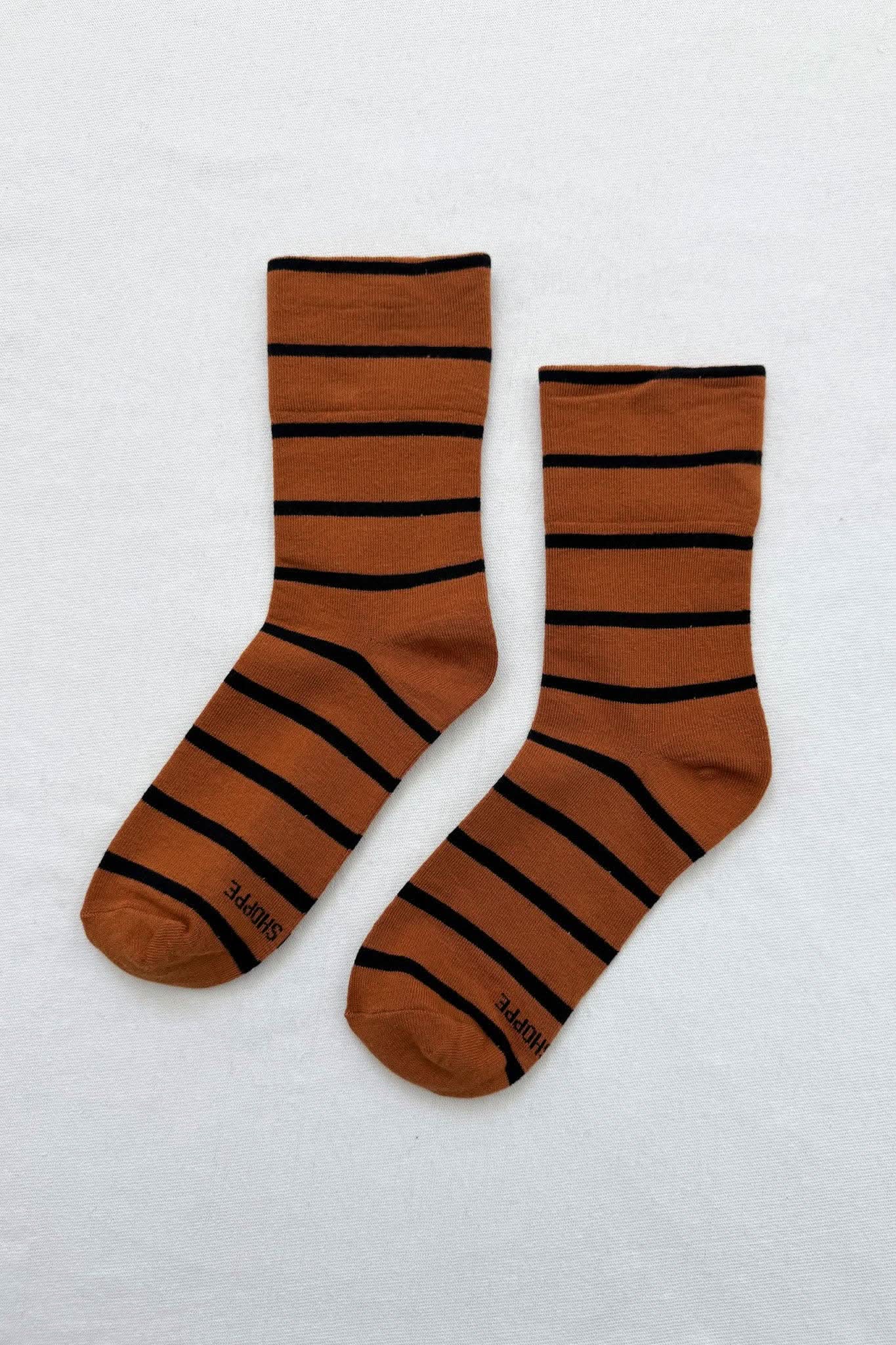 Le Bon Shoppe | Wally Socks Camel Stripe