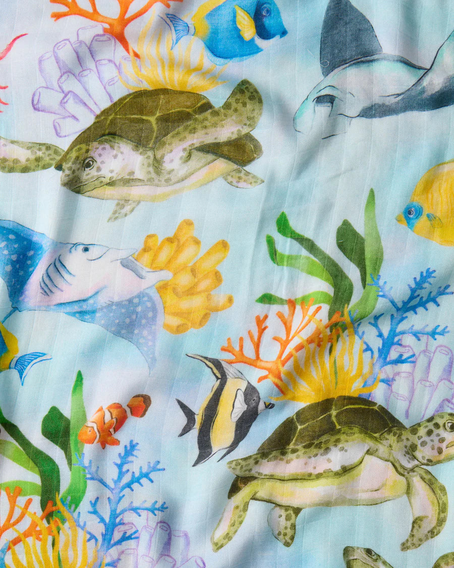 Kip & Co BABY | Reef Life Bamboo Swaddle