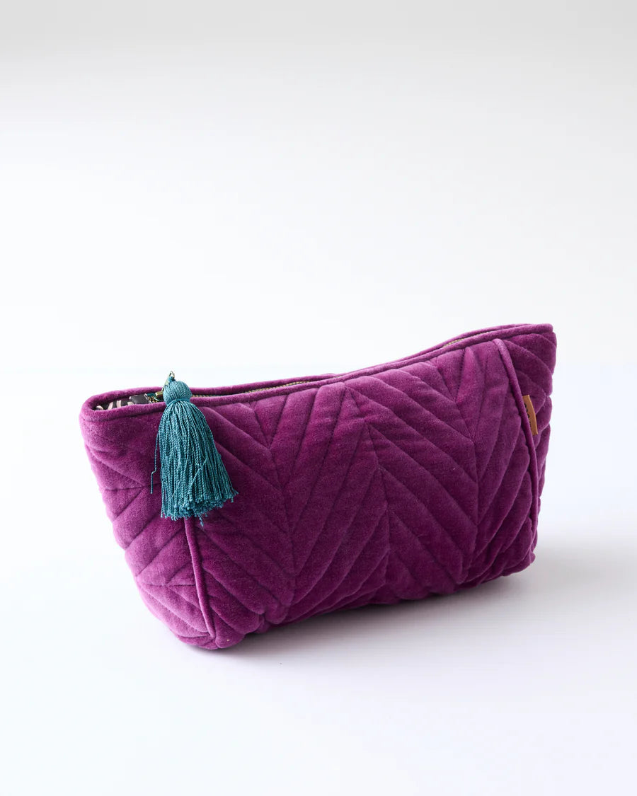 Kip & Co HOME | Wild Grape Velvet Toiletry Bag