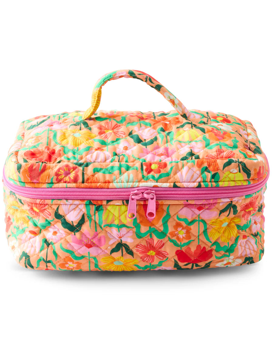 Kip & Co HOME | Popping Flowers Quilted Cotton Toiletry Case