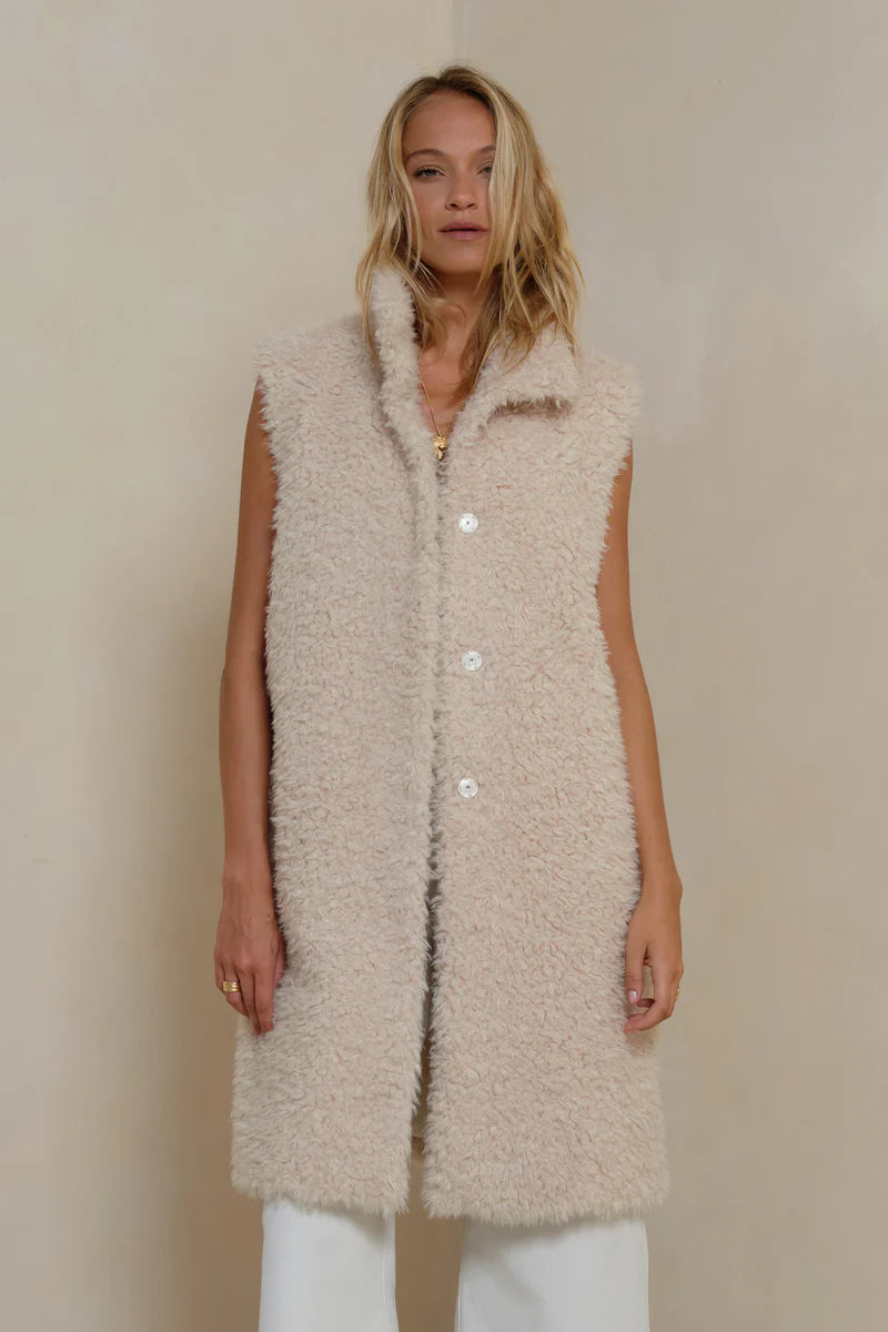 Lilya | Ellen Long Vest Ivory