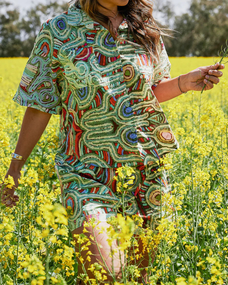 Kip & Co X Ernabella LADIES | Ngayuku Ngura Organic Cotton Short Pyjama Set